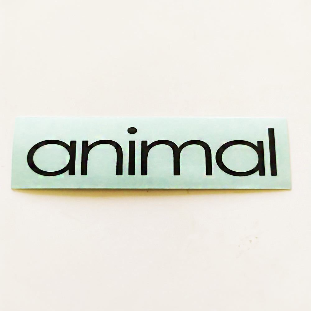 Animal Bikes BMX Sticker / Decal - 10 cm across approx - Black / Clear - SkateboardStickers.com