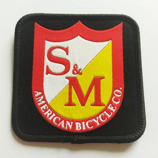 S&M BMX Bike Co. Square Shield Patch - SkateboardStickers.com