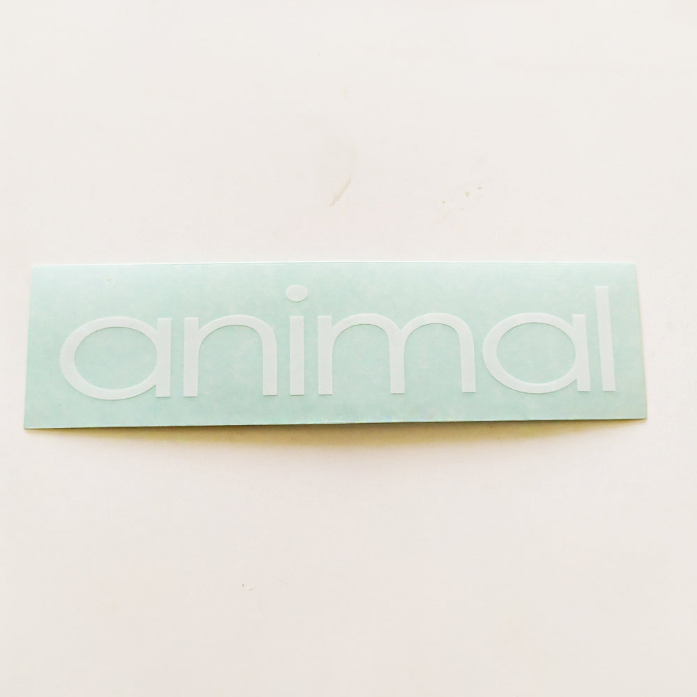 Animal Bikes BMX Sticker / Decal - 10 cm across approx - White / Clear - SkateboardStickers.com