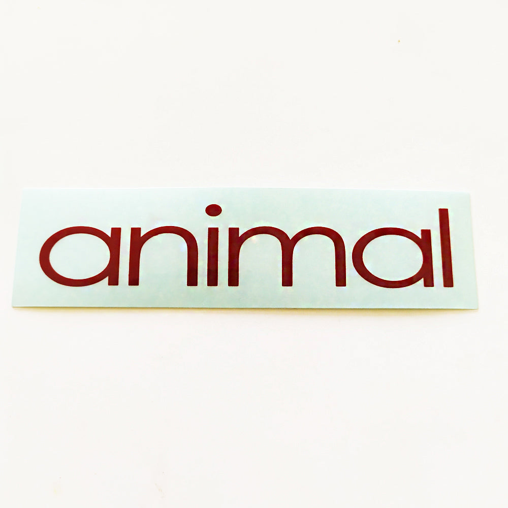 Animal Bikes BMX Sticker / Decal - 10 cm across approx - Maroon / Clear - SkateboardStickers.com