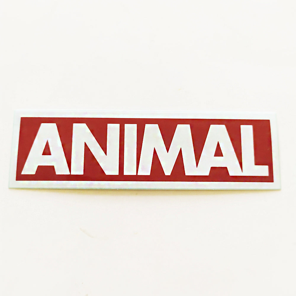 Animal Bikes BMX Sticker / Decal - 10.5 cm across approx - Maroon - SkateboardStickers.com