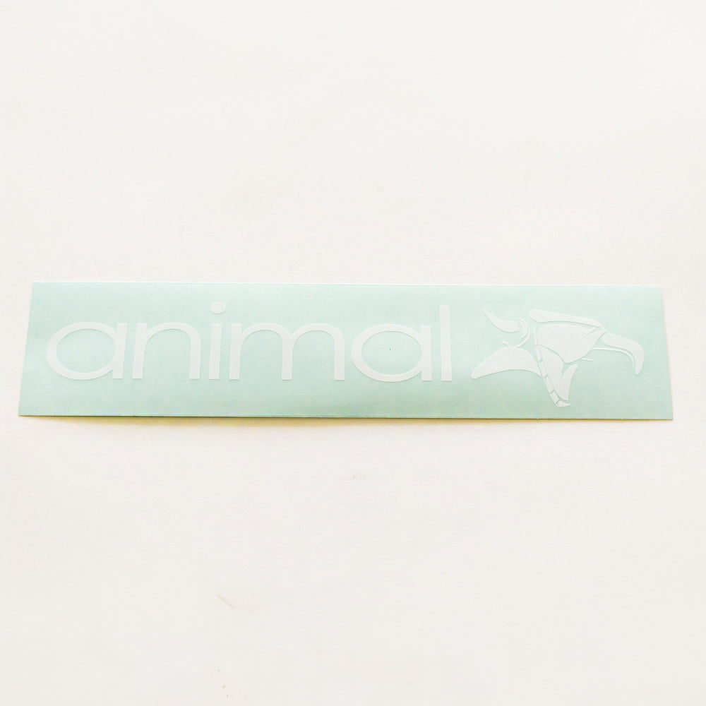 Animal Bikes BMX Sticker / Decal - 20 cm across approx - White / Clear - SkateboardStickers.com