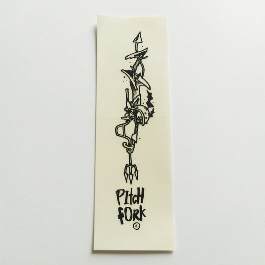 S&M Pitchfork Forks BMX Sticker - SkateboardStickers.com